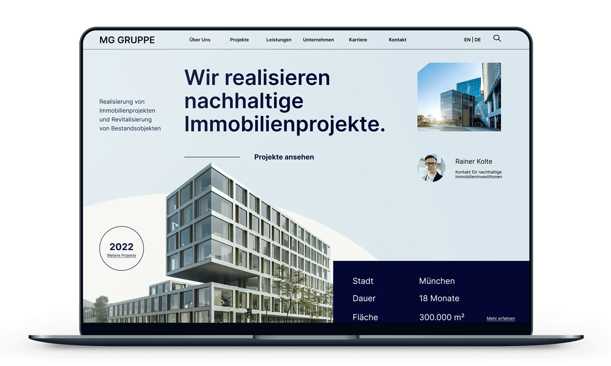 Projektentwickler Website erstellen lassen in München Rentschler.digital
